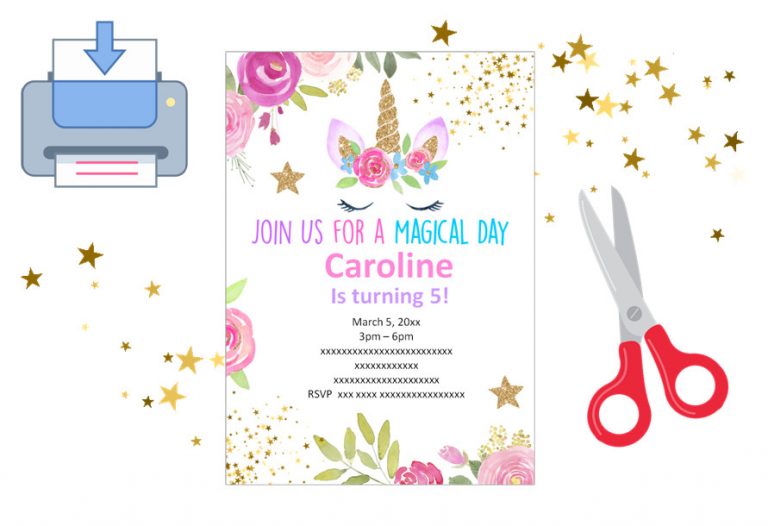 FREE Printable Unicorn Invitations, Quotes, Labels, Bingo and more 🦄
