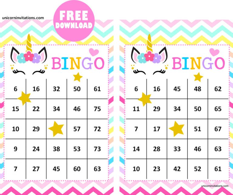Unicorn Bingo party game