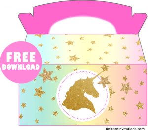 FREE Printable Unicorn Gable Box template 🦄