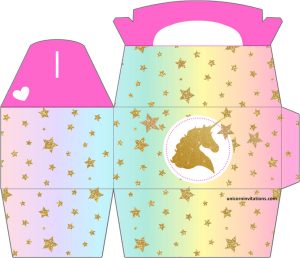 FREE Printable Unicorn Gable Box template 🦄