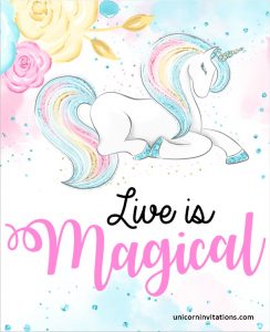 FREE Printable Unicorn Birthday Invitations template 🦄