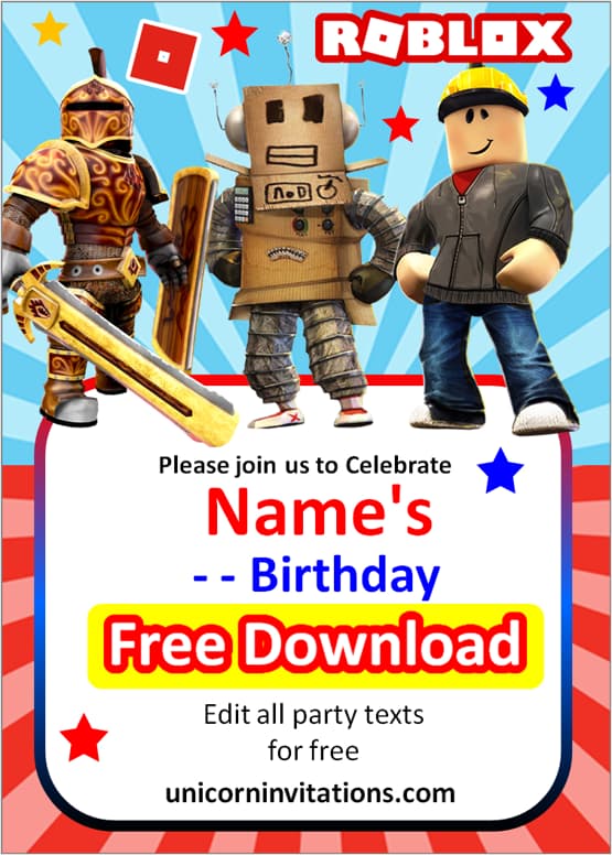 editable blank roblox invitation