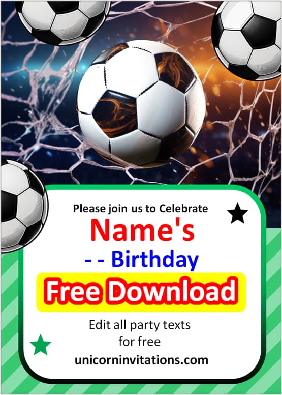 soccer invitation template