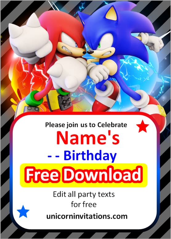 sonic invitations