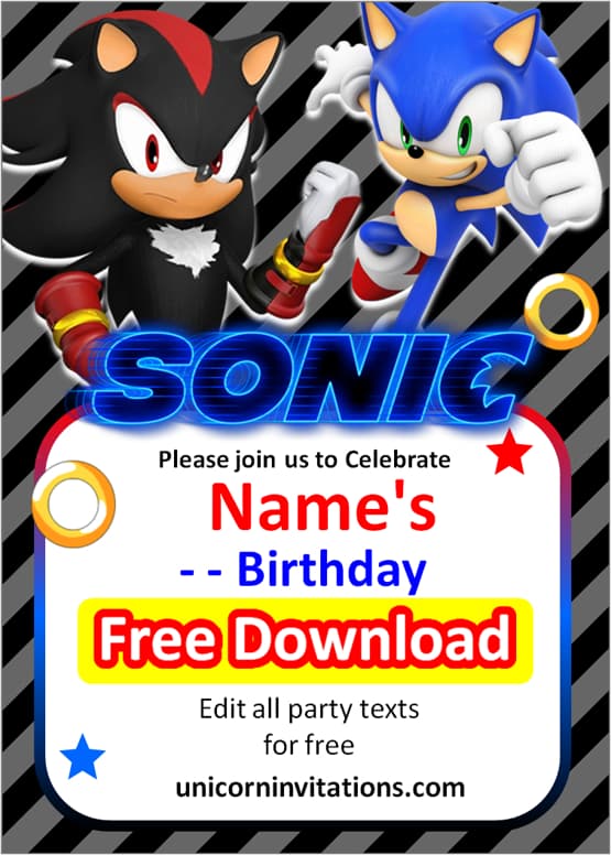 sonic invitations online free download